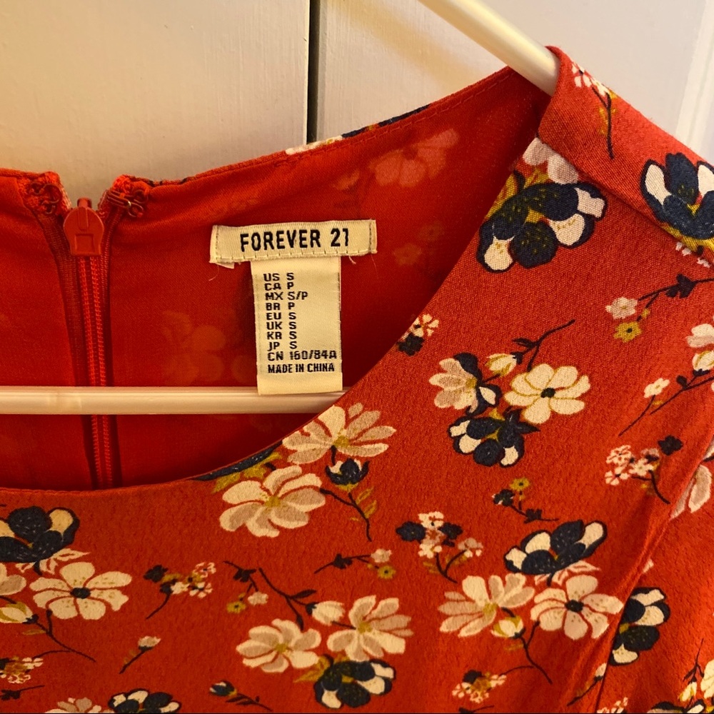 Floral Print Short Sleeve Blouse Tee Professional - Picture 6 of 12